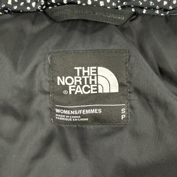 The North Face Jacket Women Small Black Polka Dot Gotham Down Puffer Coat Hooded - Picture 4 of 11